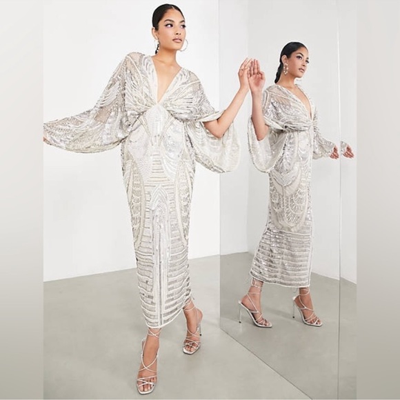 ASOS Dresses & Skirts - ASOS Edition Sequin Beaded  Kimono Dress- New